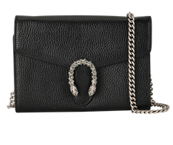 Dionysus Wallet On Chain, Leather, Black, 496334, S/DB, 2*